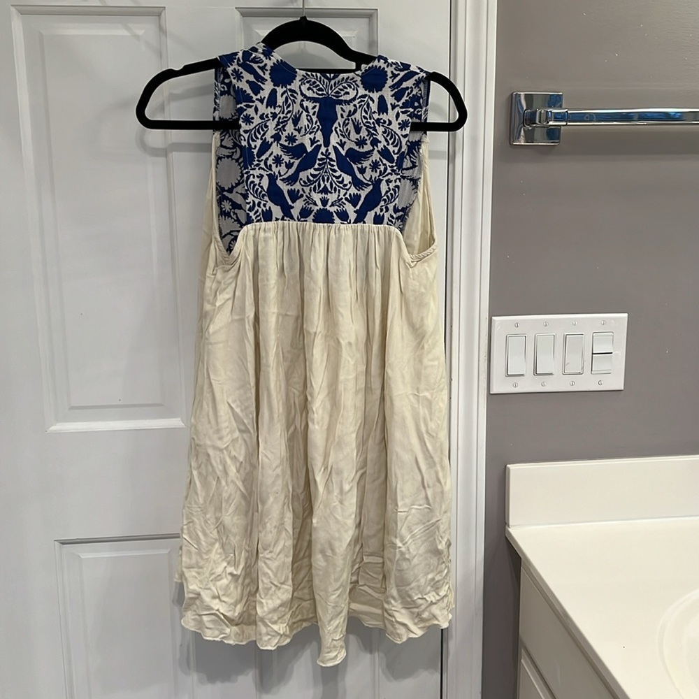 Judith March Embroidered Tassel Mini Swing Dress Sleeveless Tank - Picture 7 of 7